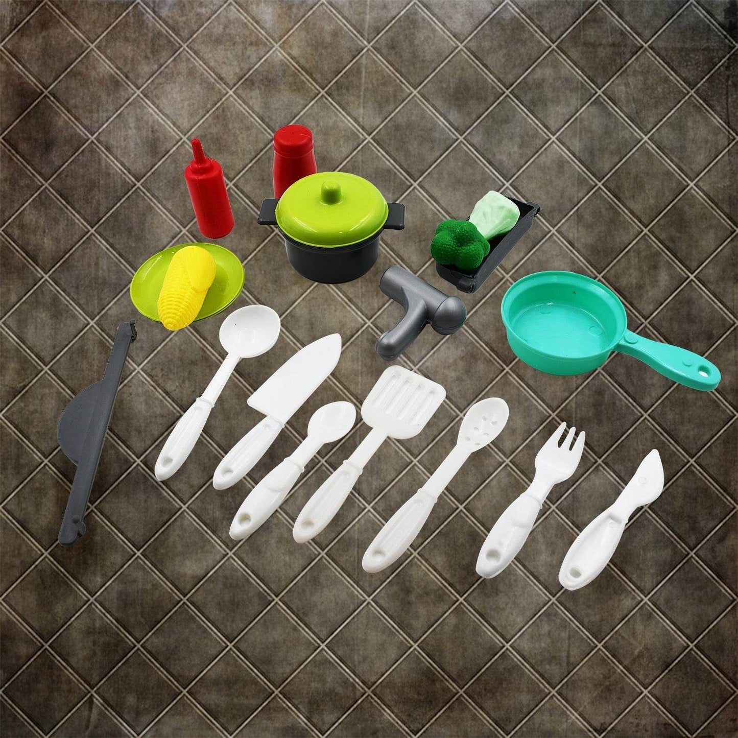 Cooking Toy Plastic Kids Cooking School Play Set (26 Pc Set) - infinityexculsivestore.com