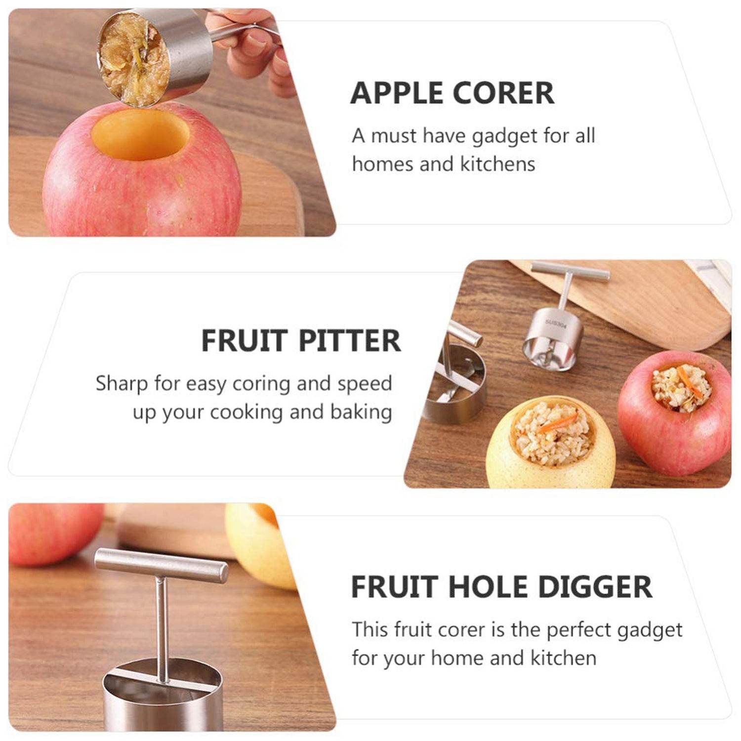 Corer Pear Core Separator Vegetable Core Remover Seeder Cutter Pitter Fruit Hole Remover Coring Tool (1 Pc) - infinityexculsivestore.com