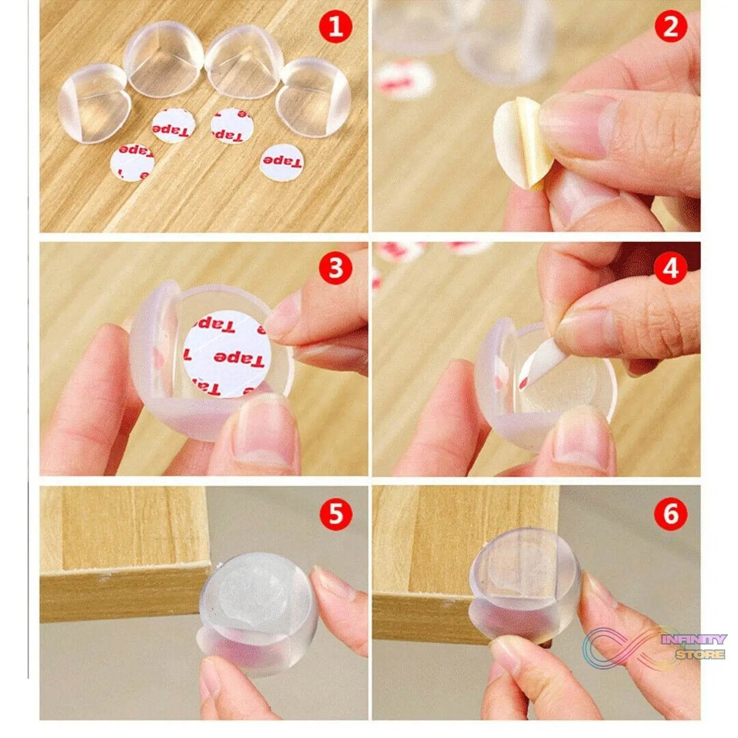 Corner Guards Clear Corner Protectors High Resistant Adhesive (Pack of 100) - infinityexculsivestore.com