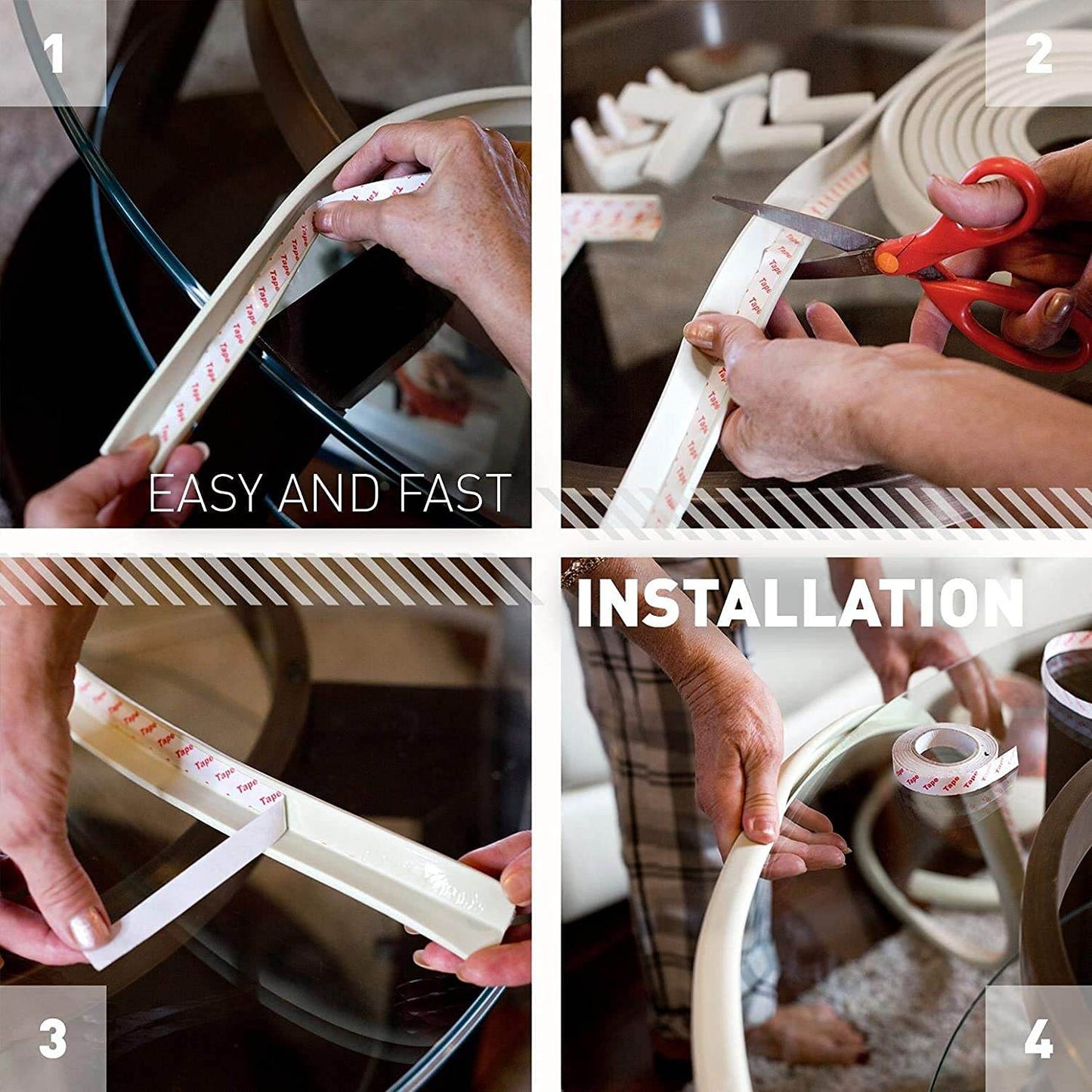 Corner Proofing Edge Protector Safe Corner Cushion for Table, Baby Safety Bumper Guard,Furniture, Bed, Soft Rubber Corner Protectors for Kids (2 Mtr) - infinityexculsivestore.com