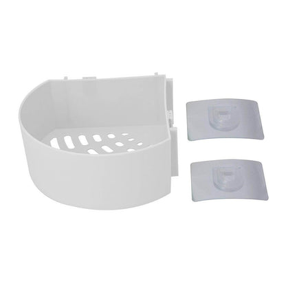 Corner Shelf Bathroom Kitchen Rack Self Adhesive Shower Caddy Plastic Triangle Wall Mount Storage Basket - infinityexculsivestore.com