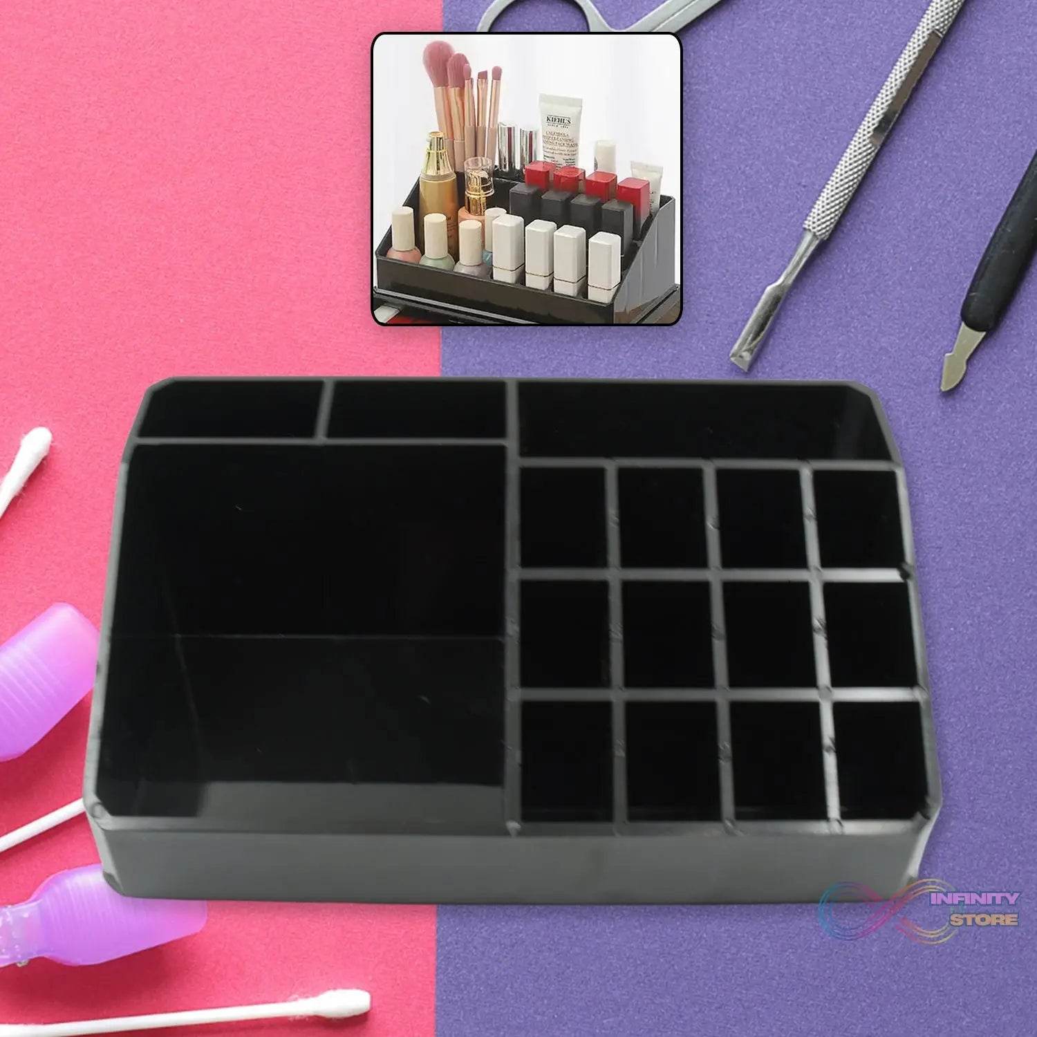 Cosmetic Organiser 16 Compartment Cosmetic Makeup Storage Organiser Box - infinityexculsivestore.com