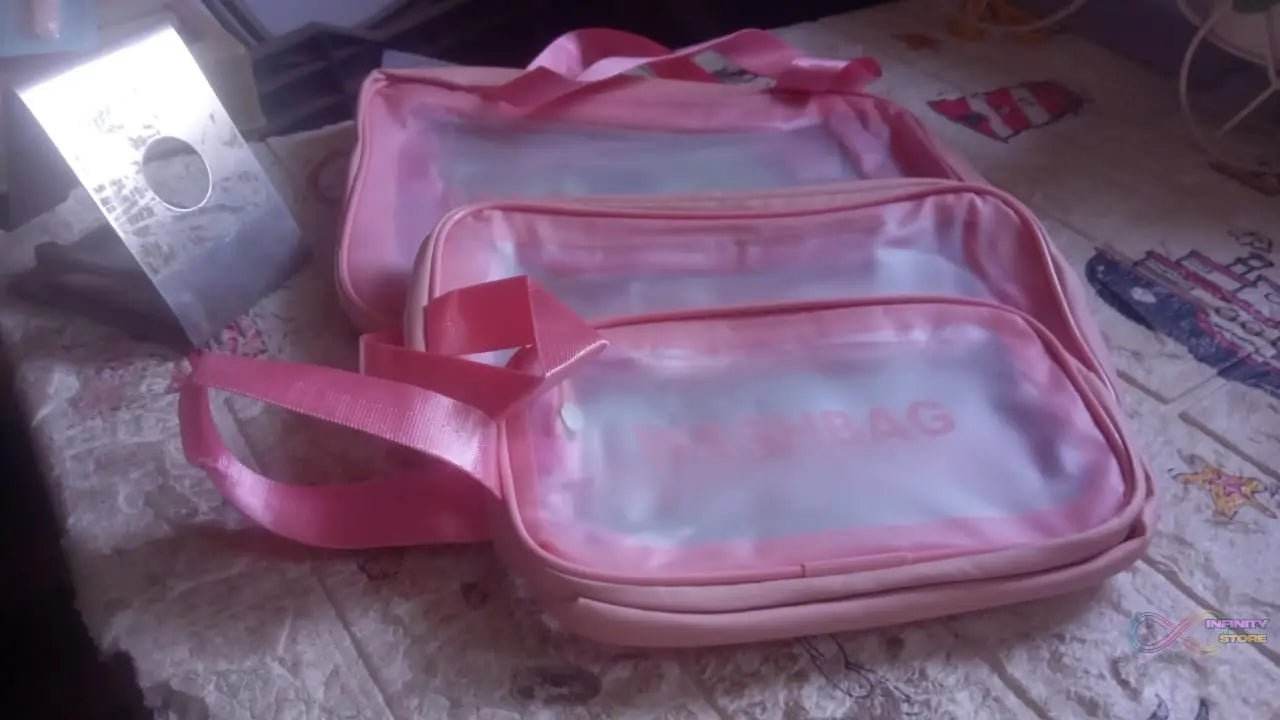 Cosmetic Pouch, Make up Bag for Home & Travel, Toiletry Bag for Cosmetics, Brushes, Accessories Set of 3 Small, Medium & Big - Wash Bag - infinityexculsivestore.com