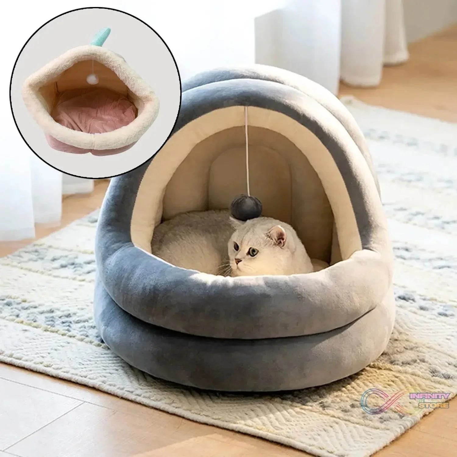 Cozy Dog and Cat Bed, Stay Warm, Washable Pet Bed (1 Pc) - infinityexculsivestore.com