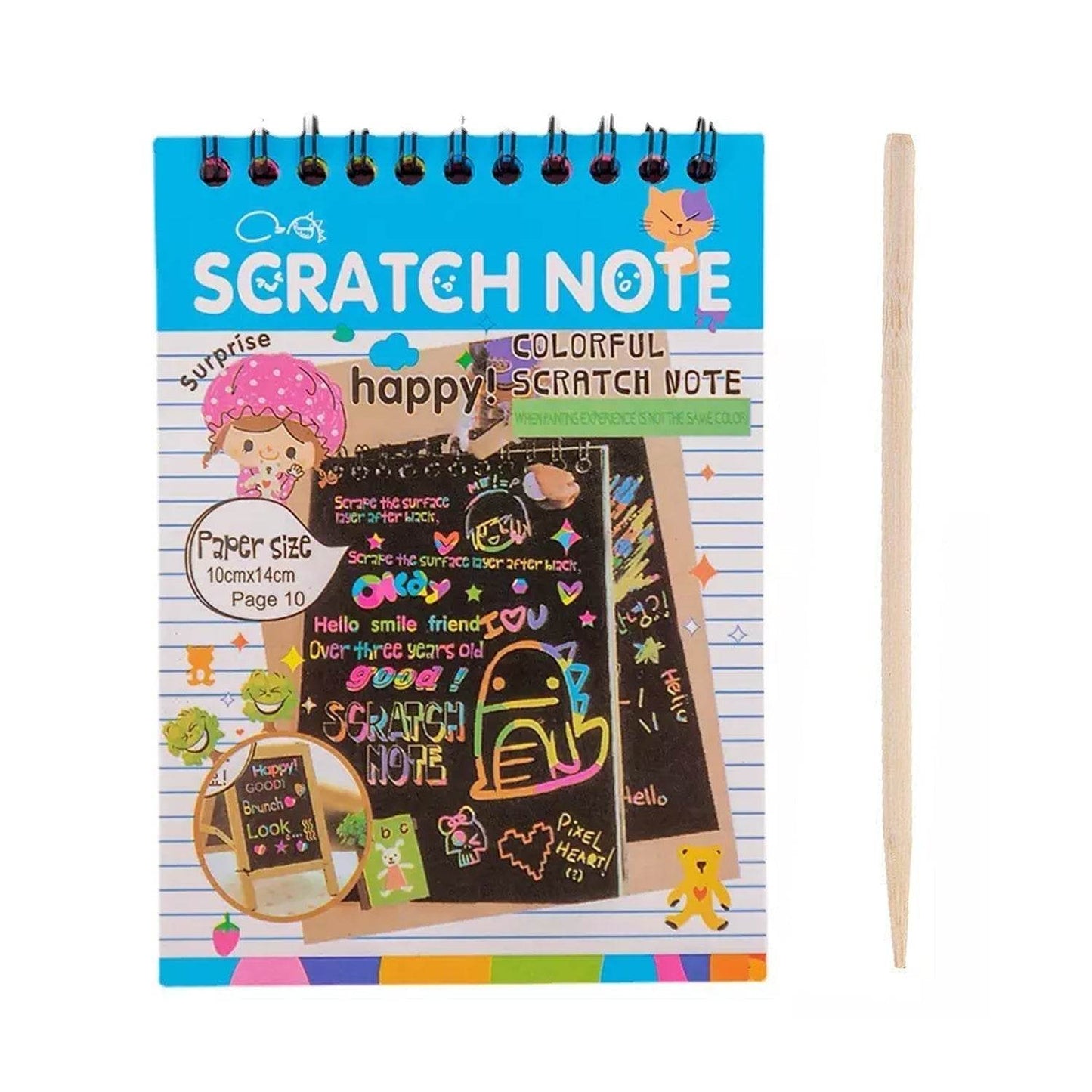 Crafts Rainbow Art Scratch Paper Book (10 Pages, Pack of 1) - infinityexculsivestore.com