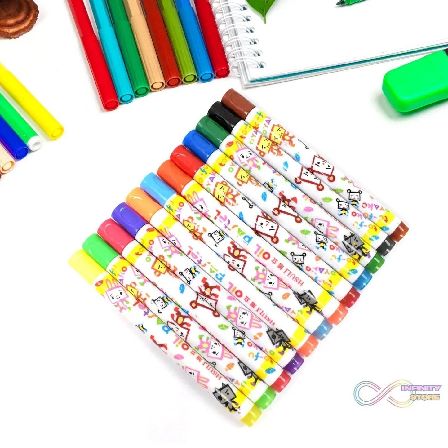 Crayons - 12 Colours Washable Testable Non-Toxic Jumbo Crayons for Toddlers - infinityexculsivestore.com