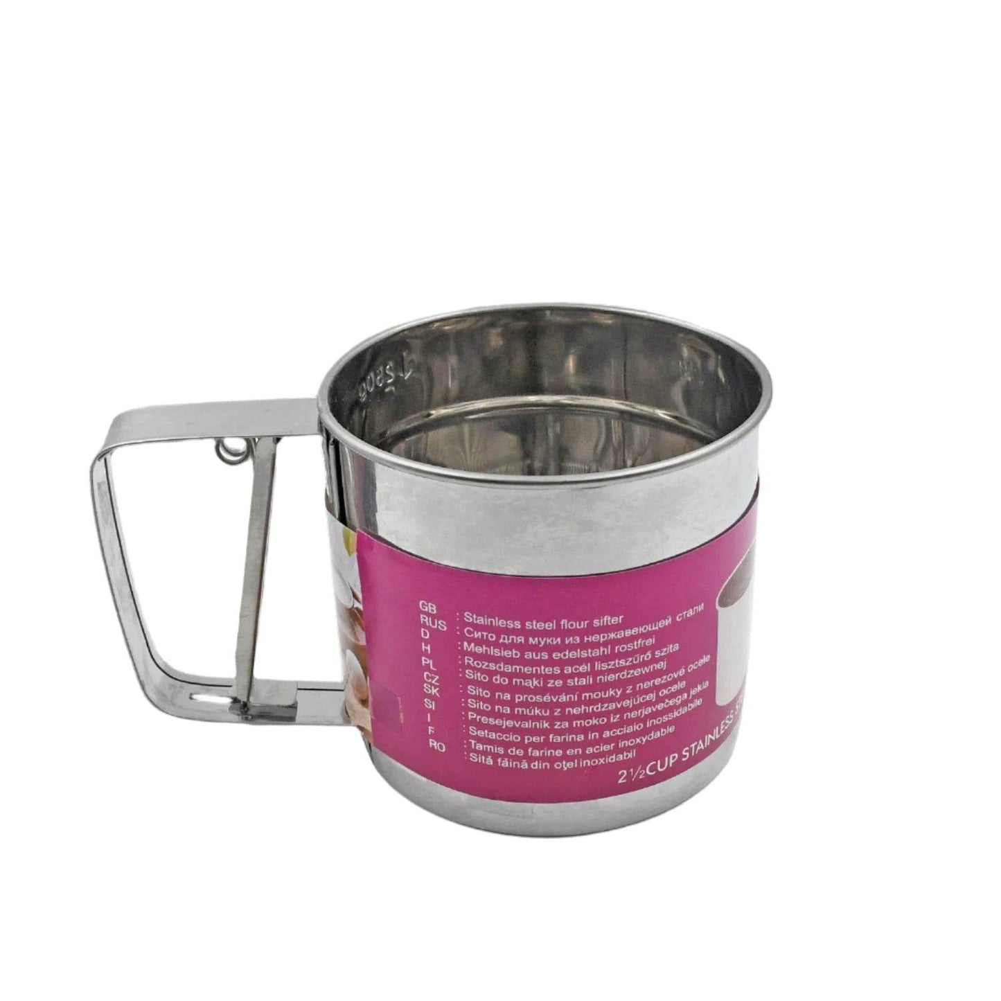 Flour Sifter Stainless Steel Shaker, Creation Baking Stainless Steel Shaker Sieve Cup Manual Flour Sifter with Measuring Scale Mark, Flour Sifter, Flour Sieve Multipurpose Handheld for Hotel for Kitchen, Home - infinityexculsivestore.com