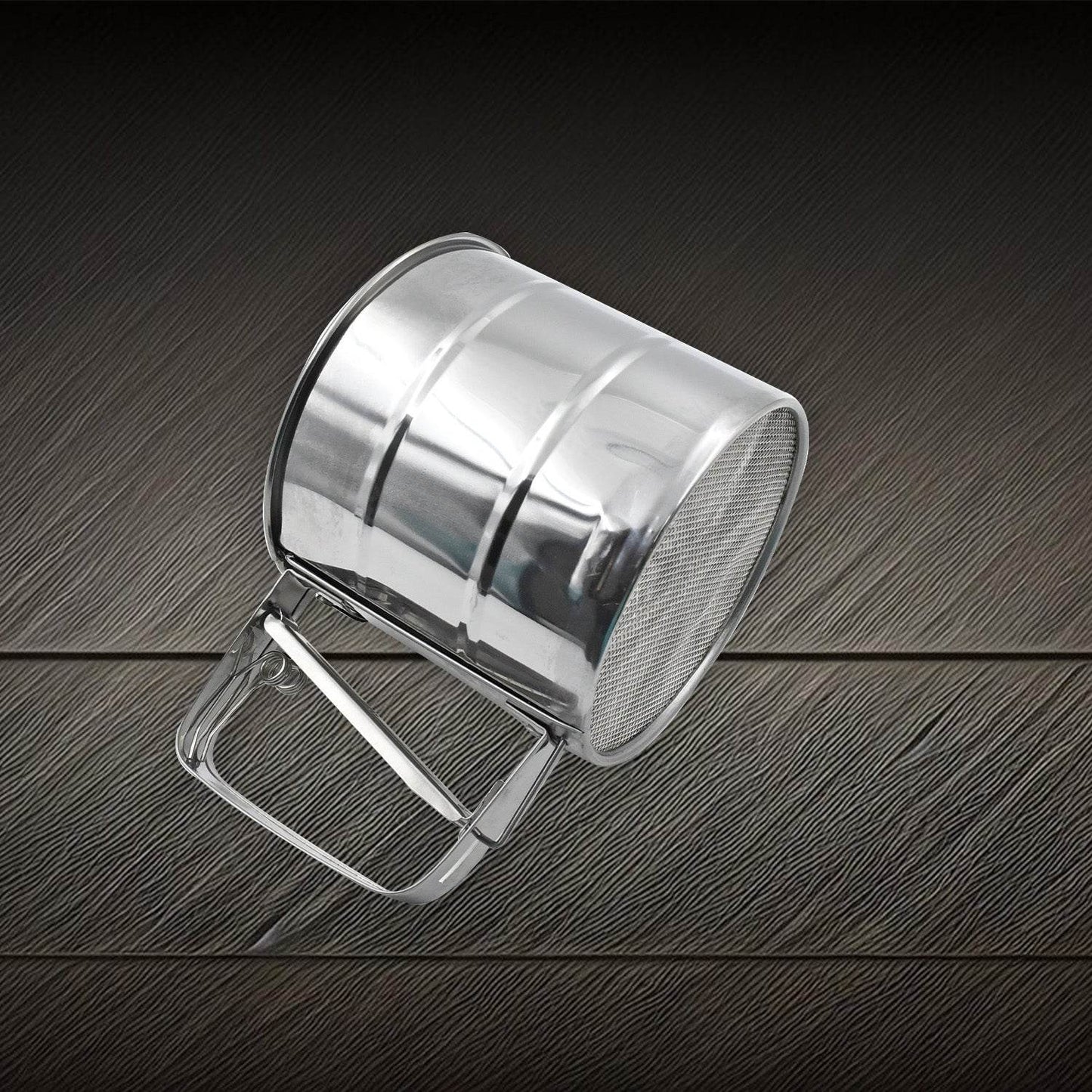 Flour Sifter Stainless Steel Shaker, Creation Baking Stainless Steel Shaker Sieve Cup Manual Flour Sifter with Measuring Scale Mark, Flour Sifter, Flour Sieve Multipurpose Handheld for Hotel for Kitchen, Home - infinityexculsivestore.com