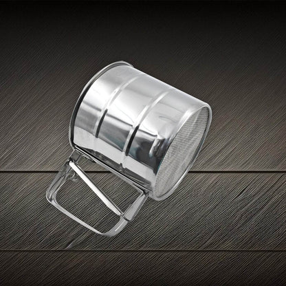 Flour Sifter Stainless Steel Shaker, Creation Baking Stainless Steel Shaker Sieve Cup Manual Flour Sifter with Measuring Scale Mark, Flour Sifter, Flour Sieve Multipurpose Handheld for Hotel for Kitchen, Home - infinityexculsivestore.com