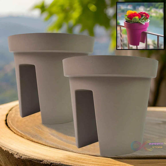Creative Flower pot Balcony Flower Pot Holder (2 Pc) - infinityexculsivestore.com