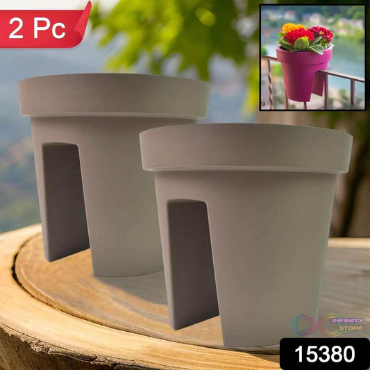 Creative Flower pot Balcony Flower Pot Holder (2 Pc) - infinityexculsivestore.com