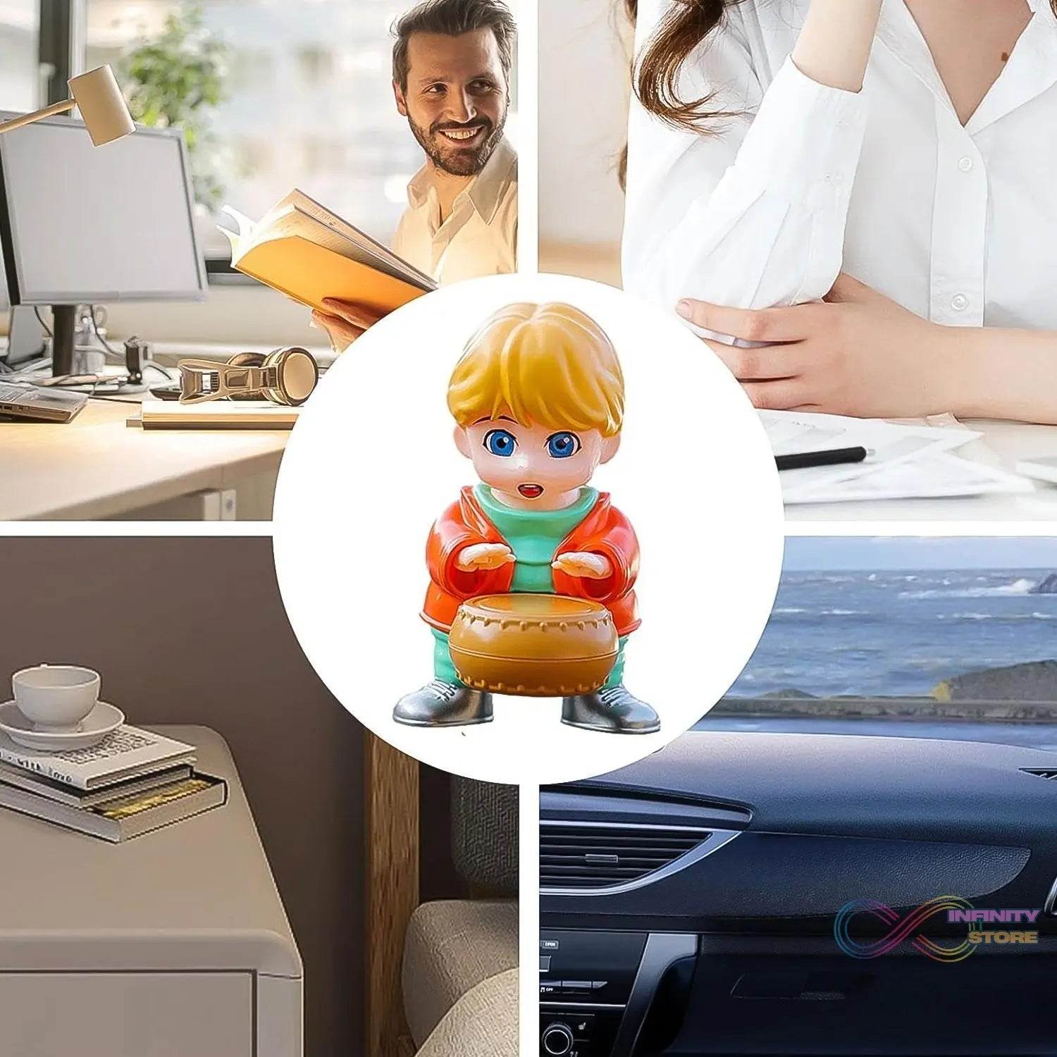 Creative Solar Drummer Car Aromatherapy, Solar Powered Car Air Freshener (1 Pc) - infinityexculsivestore.com