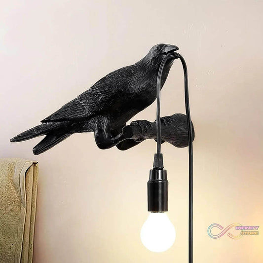 Crow Birds Table Lamps with Vintage Edison Bulb, Bird lamp (1 Set) - infinityexculsivestore.com