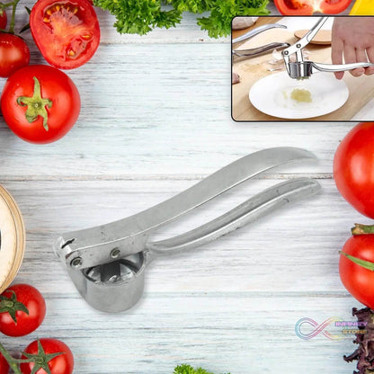 Crush Garlic with Ease: Lightweight Aluminum Garlic Press (1 Pc) - infinityexculsivestore.com