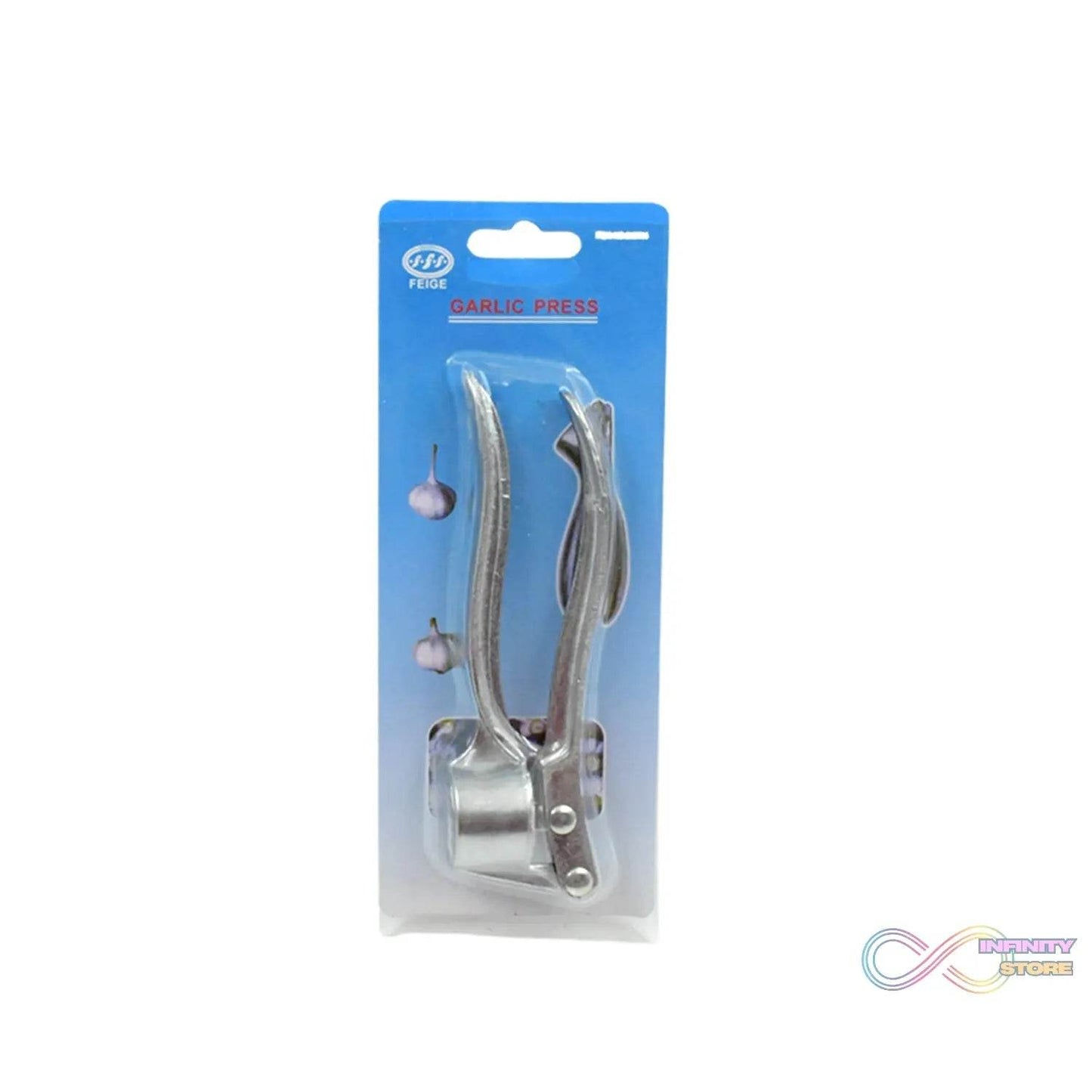 Crush Garlic with Ease: Lightweight Aluminum Garlic Press (1 Pc) - infinityexculsivestore.com