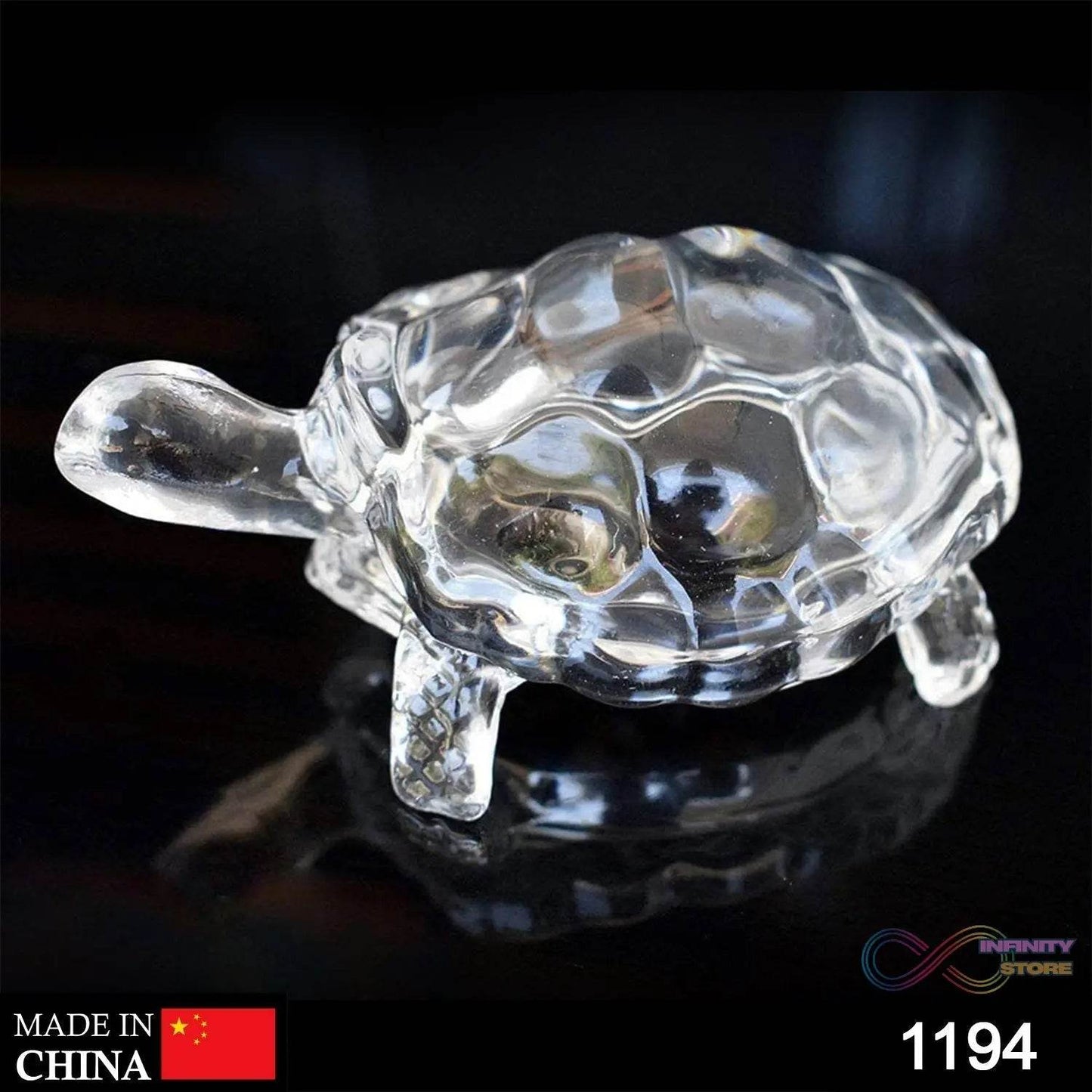 Crystal Glass Turtle-Tortoise for Feng Shui and Vastu - infinityexculsivestore.com