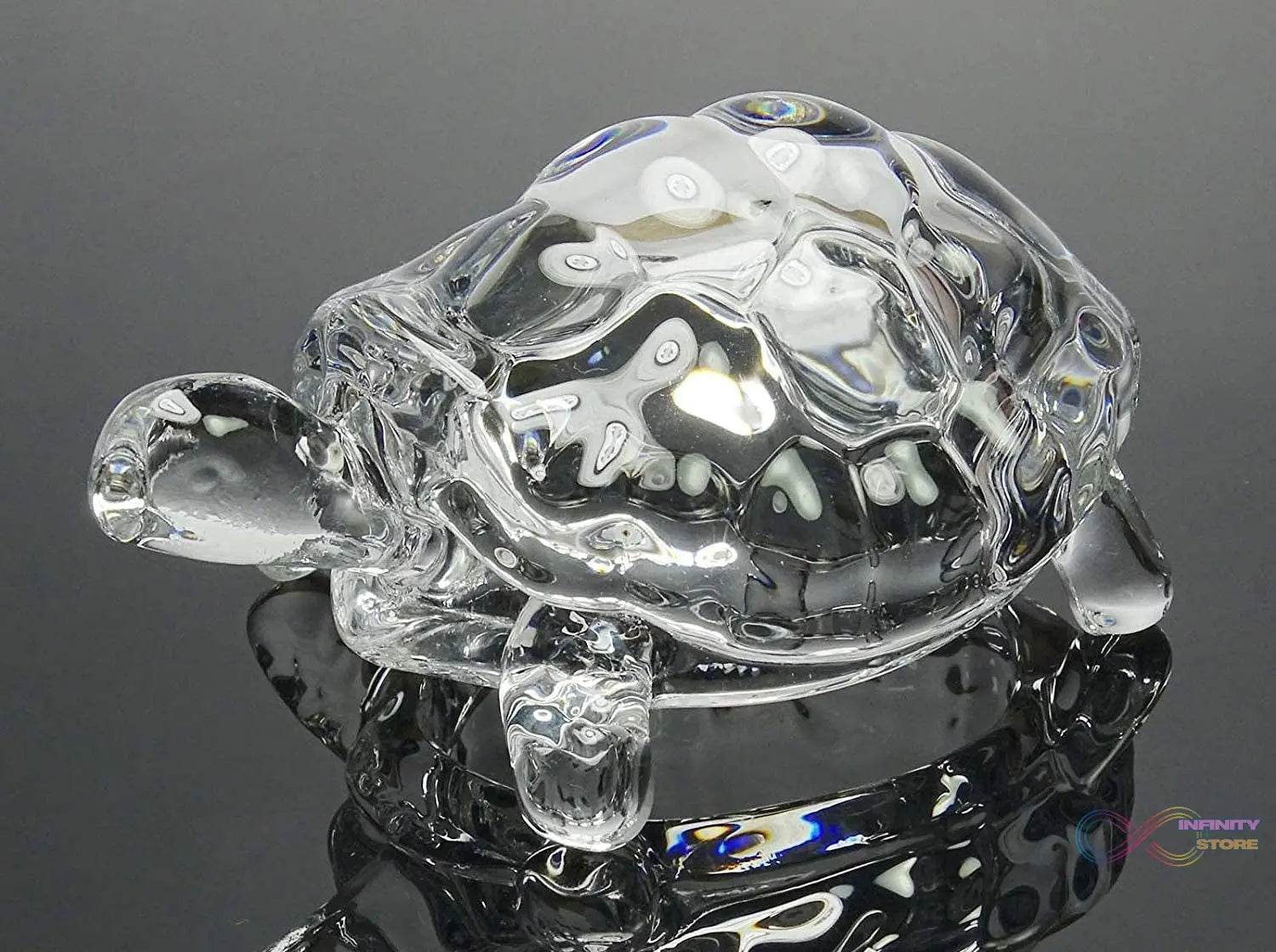 Crystal Glass Turtle-Tortoise for Feng Shui and Vastu - infinityexculsivestore.com