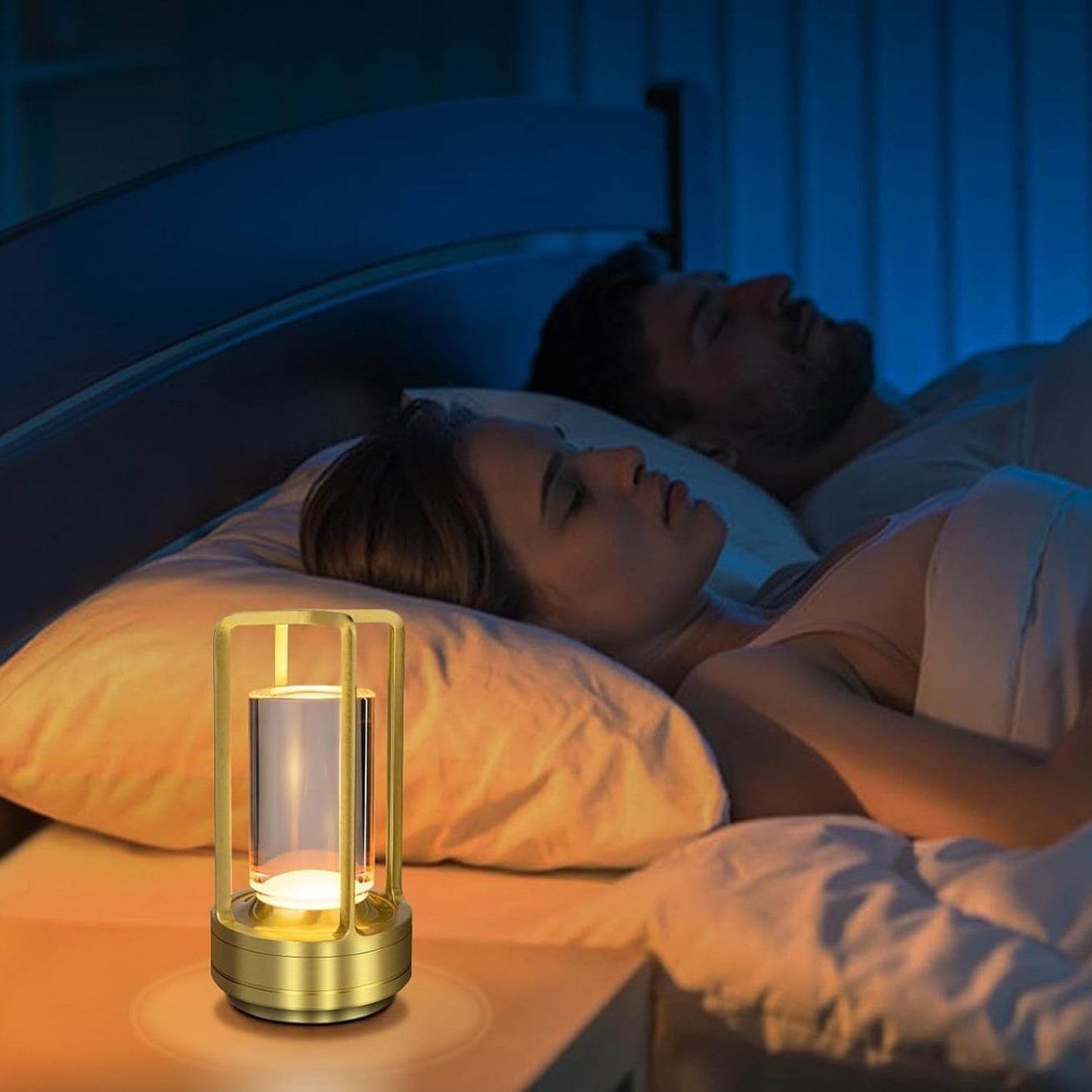 Crystal Lantern Lamp, Crystal Lantern Table Lamp, 3 Colors Rechargeable Cordless Led Lights for Restaurant / Bedroom Lights (1 Pc) - infinityexculsivestore.com