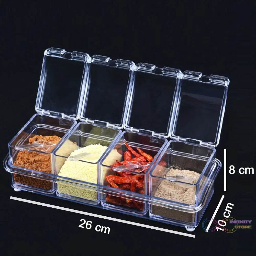 Crystal Seasoning Acrylic Box Pepper Salt Spice Rack - infinityexculsivestore.com