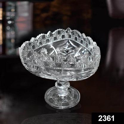 Crystal Touch Beautiful Decorative Designer Fruit Glass Bowl - infinityexculsivestore.com