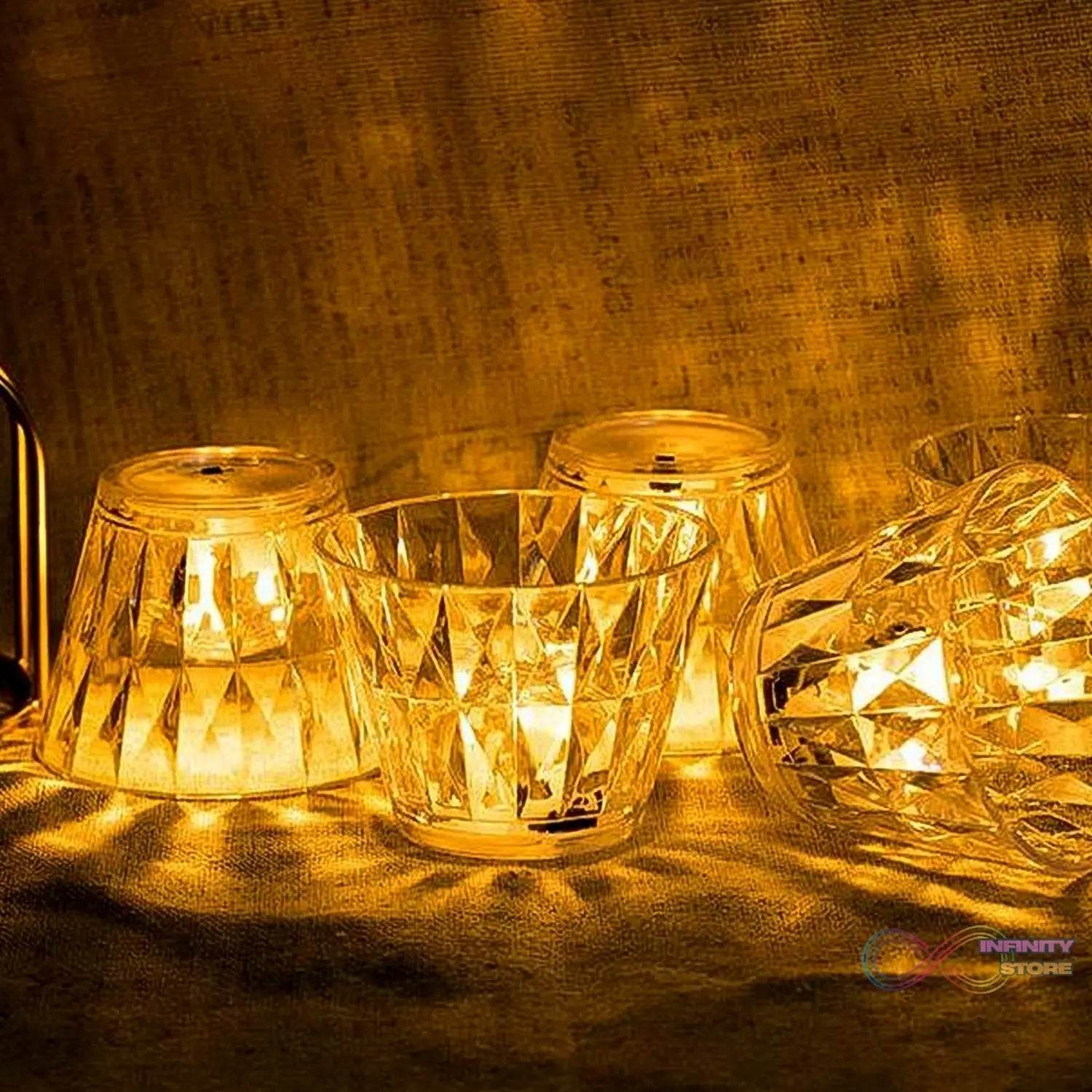 Cup Shape Crystal Table Lamp (1 Pc) - infinityexculsivestore.com