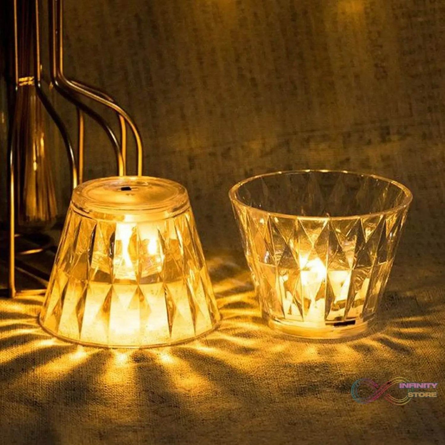 Cup Shape Crystal Table Lamp (1 Pc) - infinityexculsivestore.com