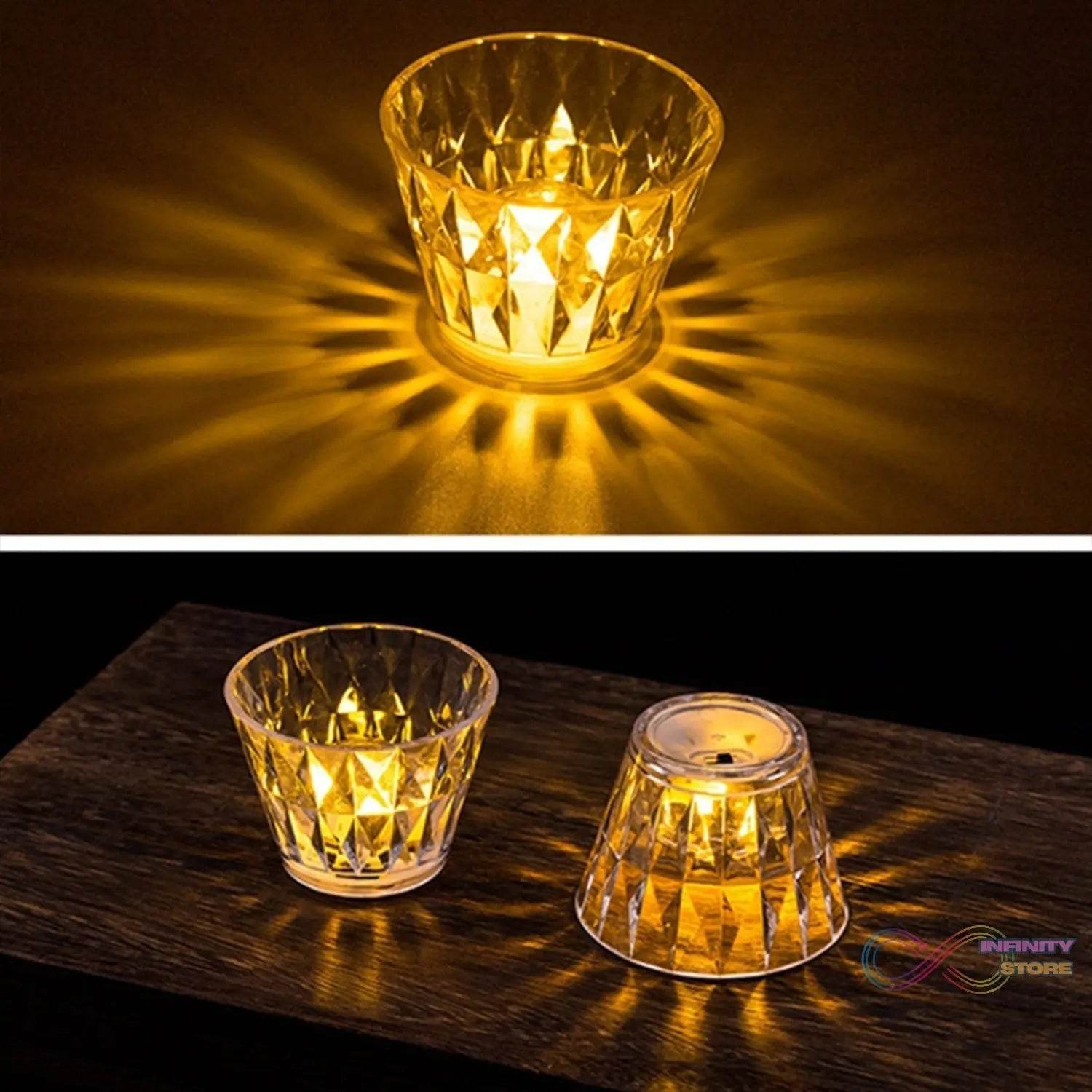 Cup Shape Crystal Table Lamp (1 Pc) - infinityexculsivestore.com