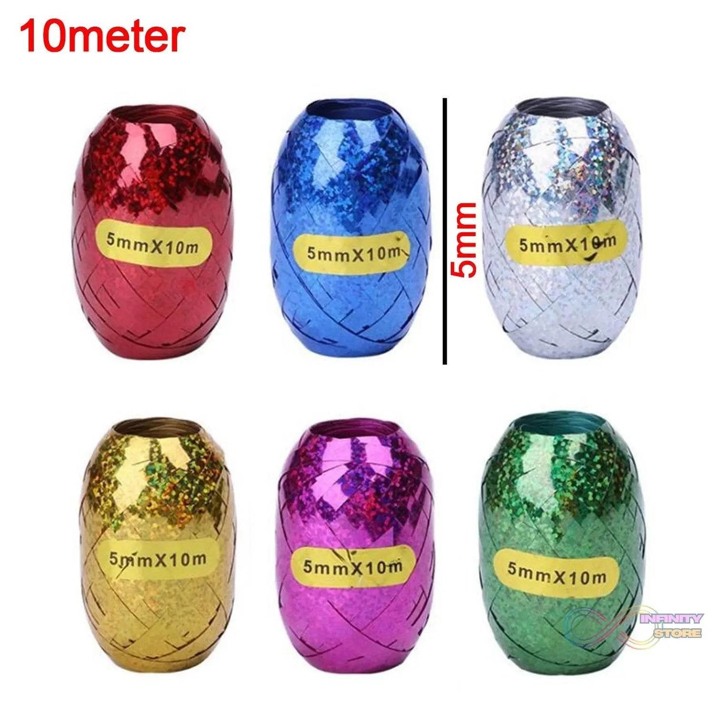 Curling Balloon Ribbon Roll for Gifts, Balloons & Crafts Pack of 6 (Multicolor) - infinityexculsivestore.com