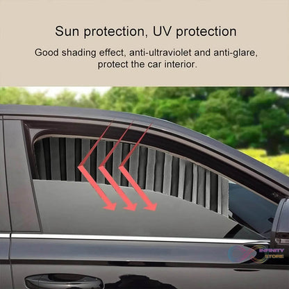 Curtain for Car Window | Heat & Sunshade Protection (4 Pcs With Curtain Hook & Adhesive Tap Set)q - infinityexculsivestore.com