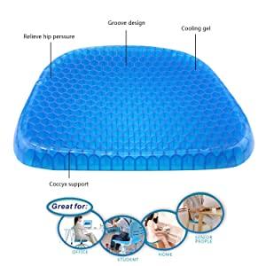 Cushion Seat Flex Pillow, Gel Orthopedic Seat Cushion Pad (Egg Sitter) - infinityexculsivestore.com
