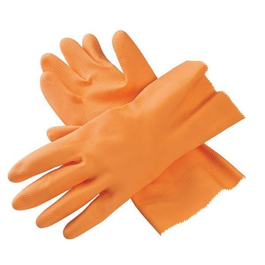 Cut Glove Reusable Rubber Hand Gloves (Orange) - 1 pc - infinityexculsivestore.com