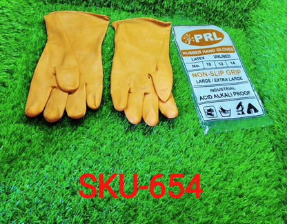 Cut Glove Reusable Rubber Hand Gloves (Orange) - 1 pc - infinityexculsivestore.com
