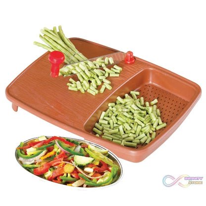 Household cut and wash box with tray, perfect for preparing fruits and vegetables.