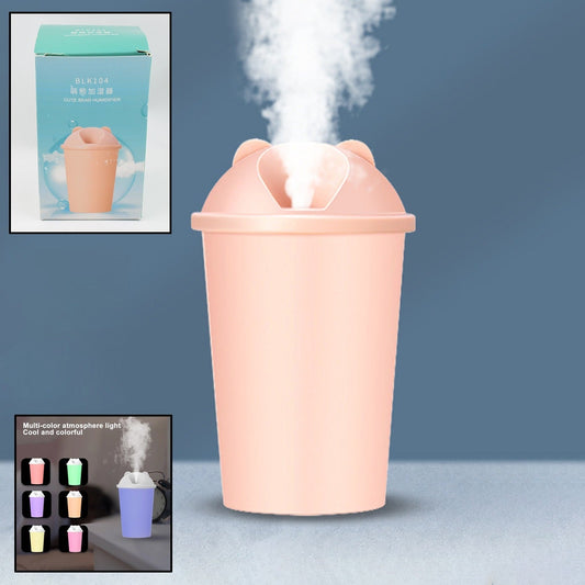 Cute Bear Shape USB Humidifiers Cup (1 Pc / Multicolor Light) - infinityexculsivestore.com