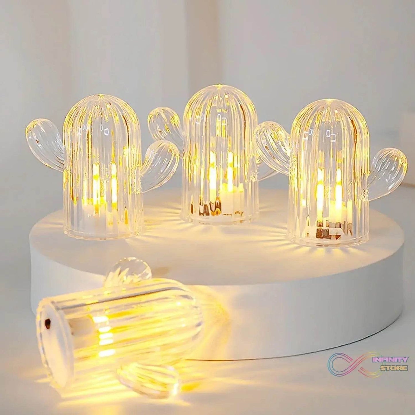 Cute Cactus LED Night Light (Cactus / 4 Pcs Set) - infinityexculsivestore.com