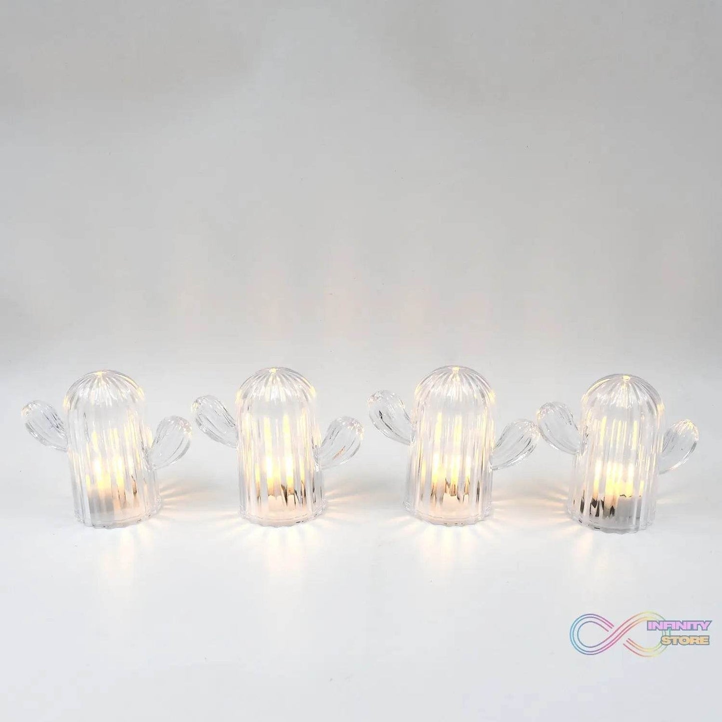 Cute Cactus LED Night Light (Cactus / 4 Pcs Set) - infinityexculsivestore.com