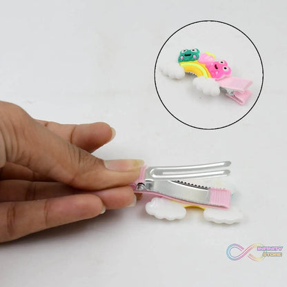 Cute Cartoon Plush Hairpin Set (7 Pcs Set / Mix Colour) - infinityexculsivestore.com