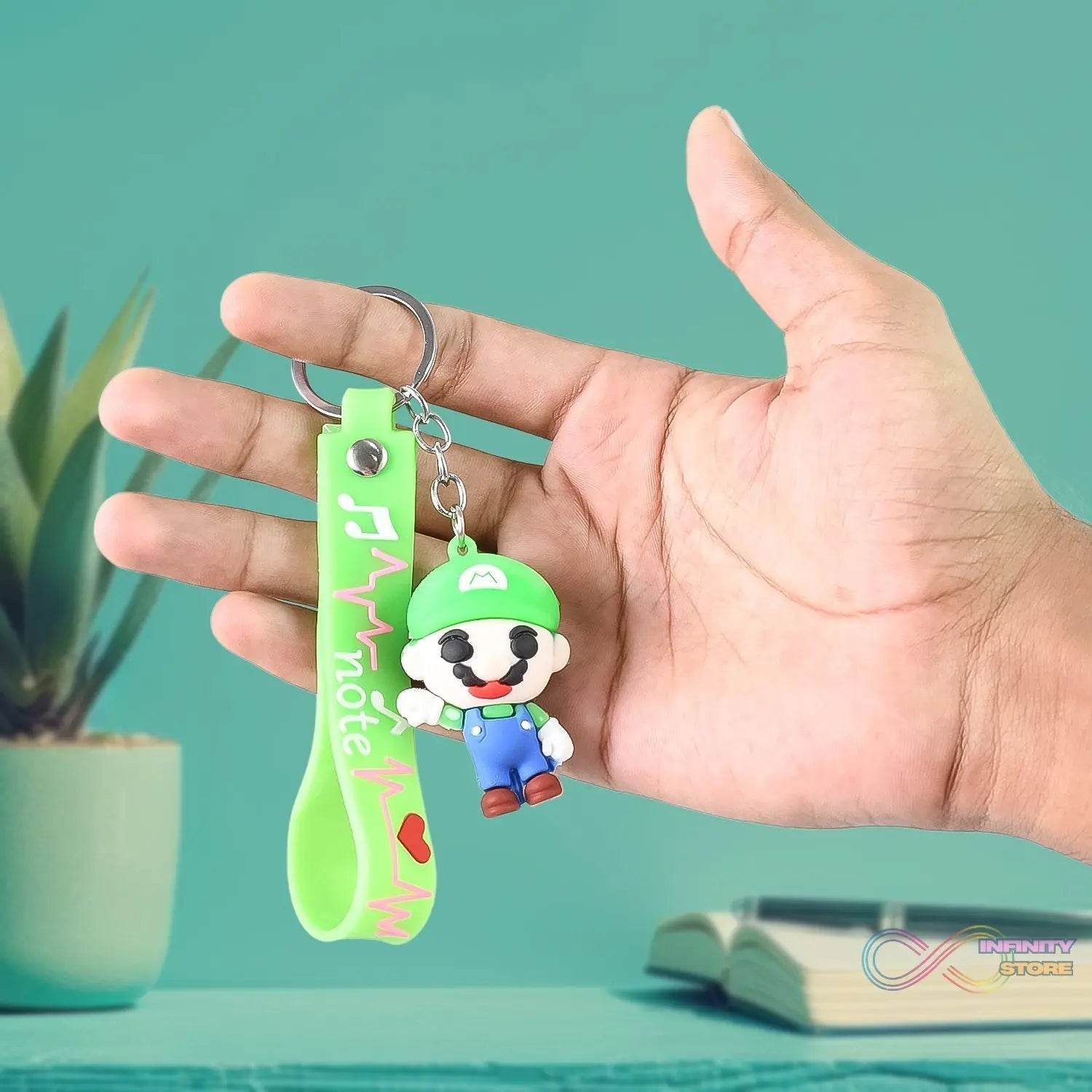 Cute Cartoon Silicone 3D Key Chain with Metal Hook & Strap (Pack of 1) - infinityexculsivestore.com