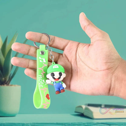 Cute Cartoon Silicone 3D Key Chain with Metal Hook & Strap (Pack of 1) - infinityexculsivestore.com