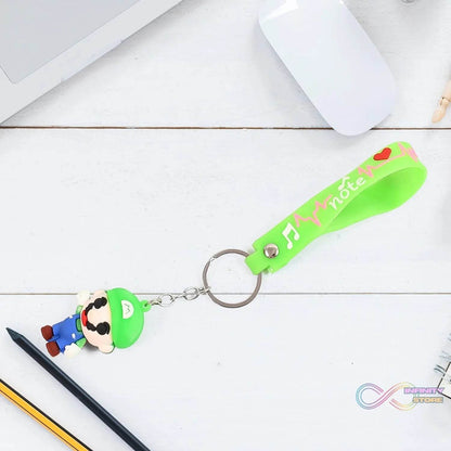 Cute Cartoon Silicone 3D Key Chain with Metal Hook & Strap (Pack of 1) - infinityexculsivestore.com