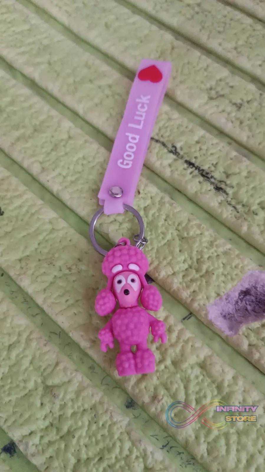 Cute Cartoon Silicone 3D Key Chain with Metal Hook & Strap (Pack of 1) - infinityexculsivestore.com
