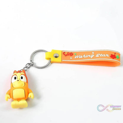 Cute Cartoon Silicone 3D Key Chain with Metal Hook & Strap (Pack of 1) - infinityexculsivestore.com