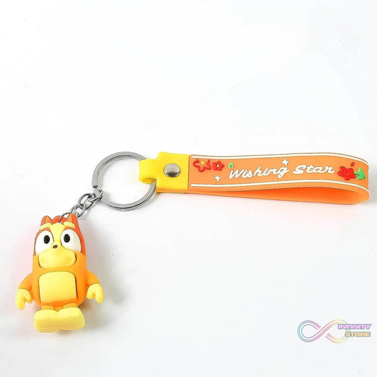 Cute Cartoon Silicone 3D Key Chain with Metal Hook & Strap (Pack of 1) - infinityexculsivestore.com