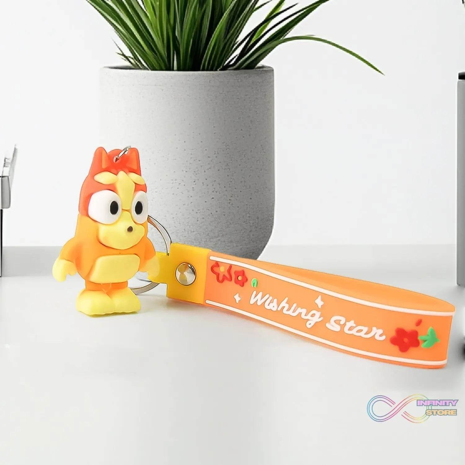 Cute Cartoon Silicone 3D Key Chain with Metal Hook & Strap (Pack of 1) - infinityexculsivestore.com