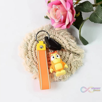 Cute Cartoon Silicone 3D Key Chain with Metal Hook & Strap (Pack of 1) - infinityexculsivestore.com
