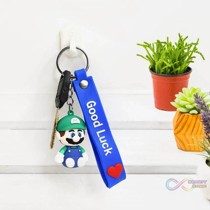 Cute Cartoon Silicone 3D Key Chain with Metal Hook & Strap (Pack of 1) - infinityexculsivestore.com
