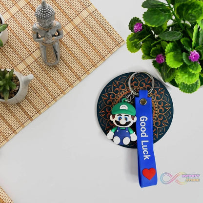 Cute Cartoon Silicone 3D Key Chain with Metal Hook & Strap (Pack of 1) - infinityexculsivestore.com