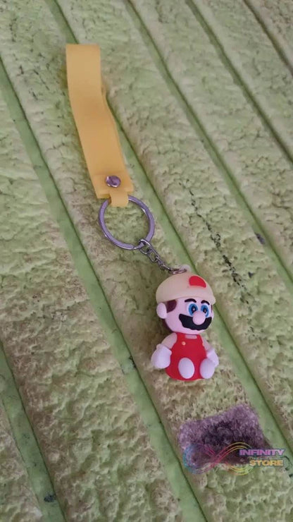 Cute Cartoon Silicone 3D Key Chain with Metal Hook & Strap (Pack of 1) - infinityexculsivestore.com