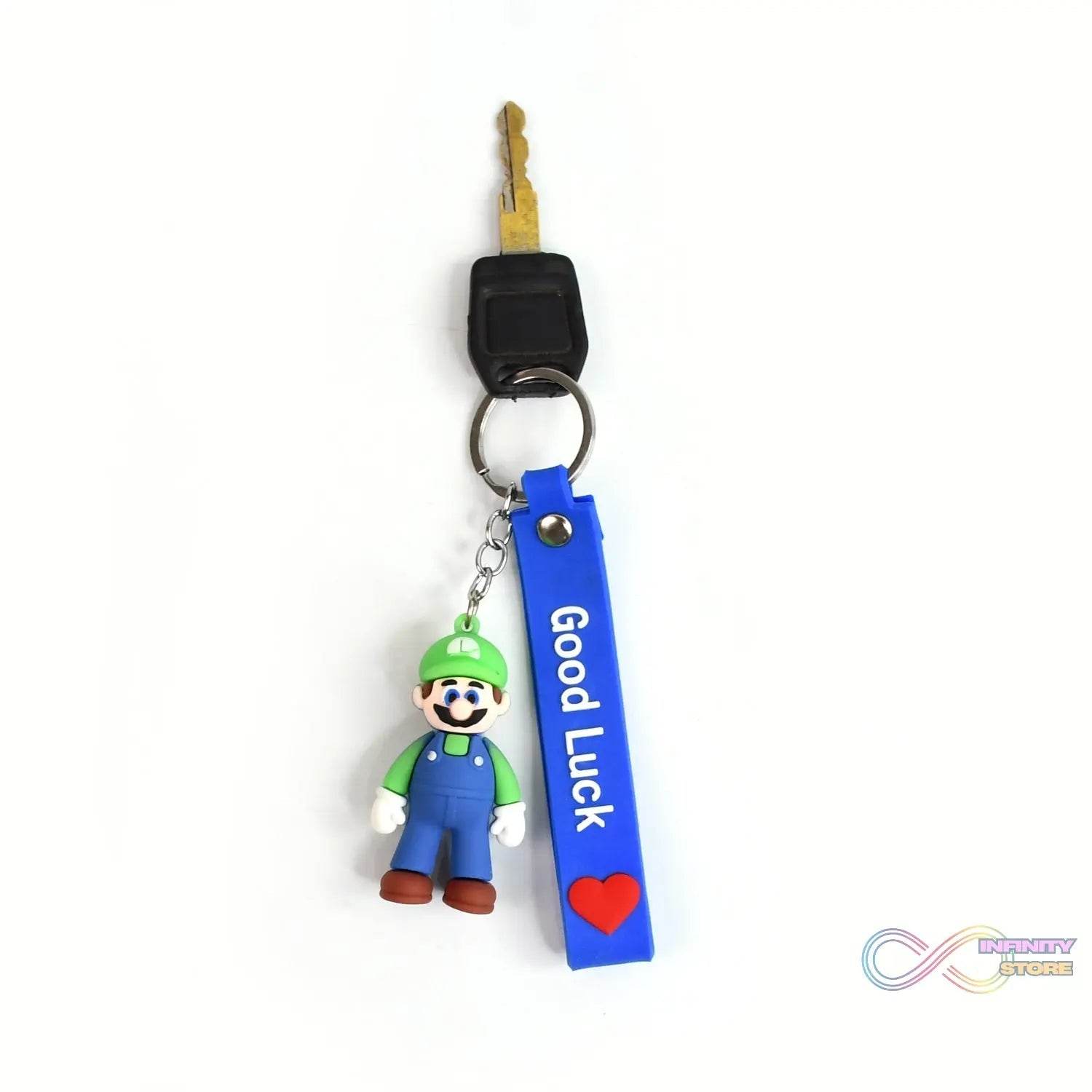 Cute Cartoon Silicone 3D Key Chain with Metal Hook & Strap (Pack of 1) - infinityexculsivestore.com