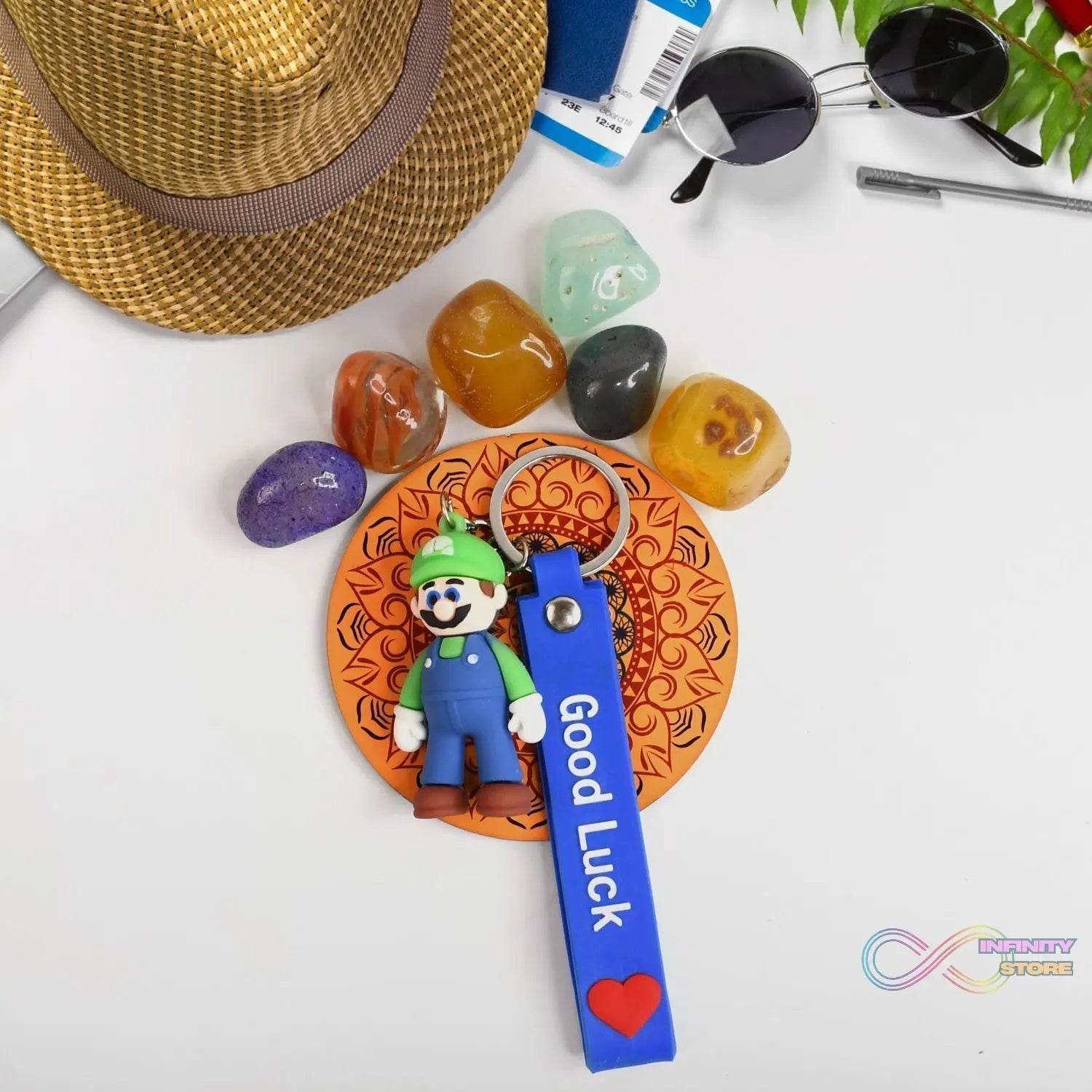 Cute Cartoon Silicone 3D Key Chain with Metal Hook & Strap (Pack of 1) - infinityexculsivestore.com